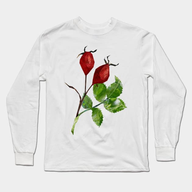 Rose hip Long Sleeve T-Shirt by Babban Gaelg